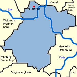 Karte Schwalm-Eder-Kreis