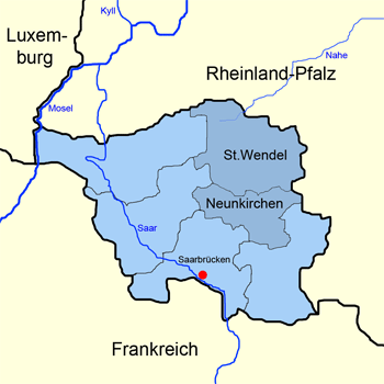 Karte Saarland