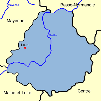 Karte Sarthe